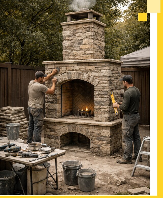 Проектирование и установка уличных каминов в Мариинске