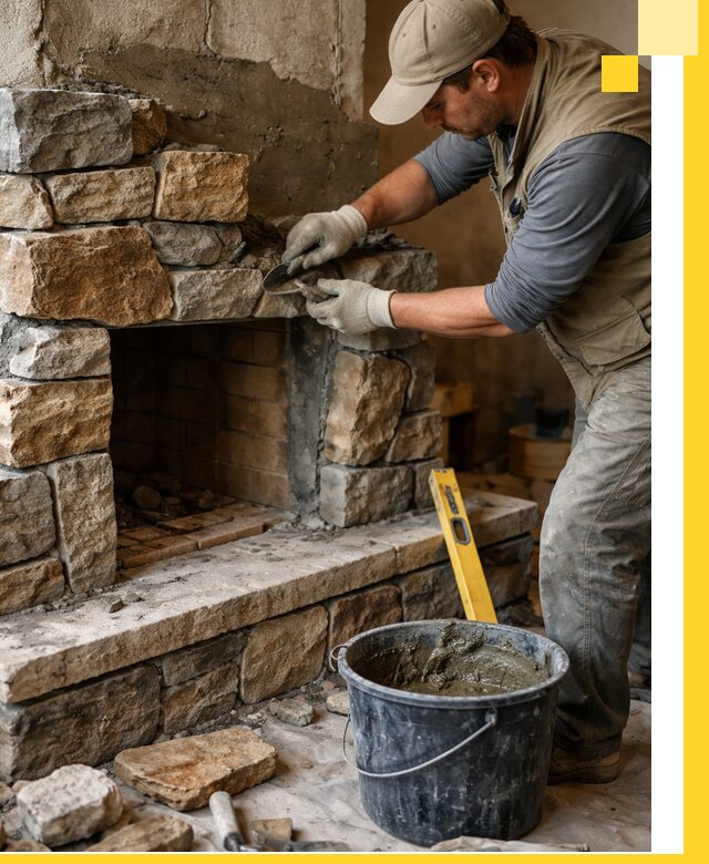 Изготовление и установка каменных каминов под ключ в Мариинске