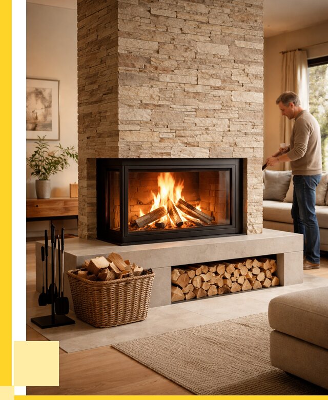 Дровяной камин под ключ в Мариинске от 203960 р. | ЭриданМрн