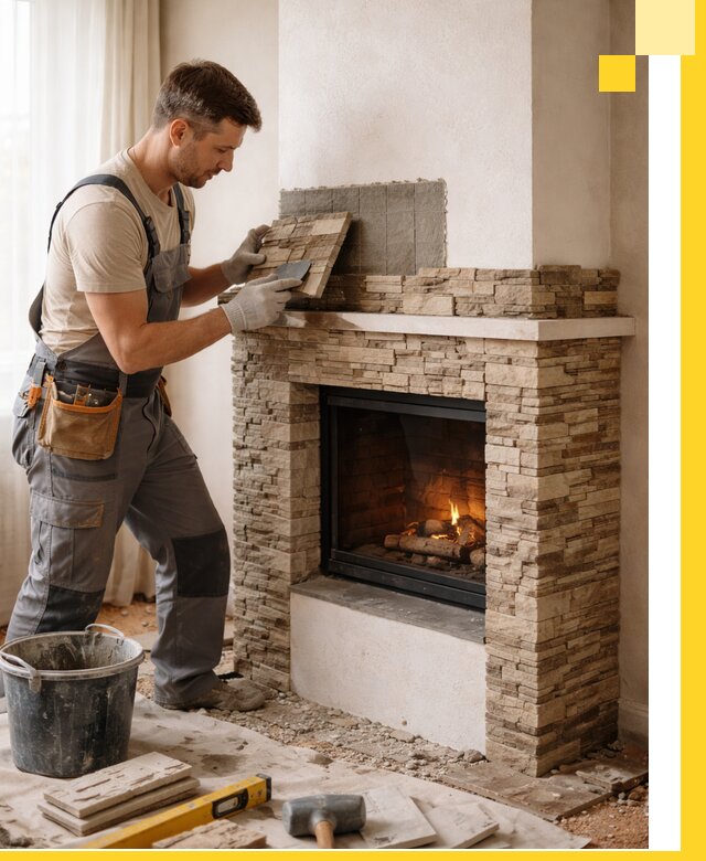 Изготовление и монтаж каминов для дома под ключ в Мариинске