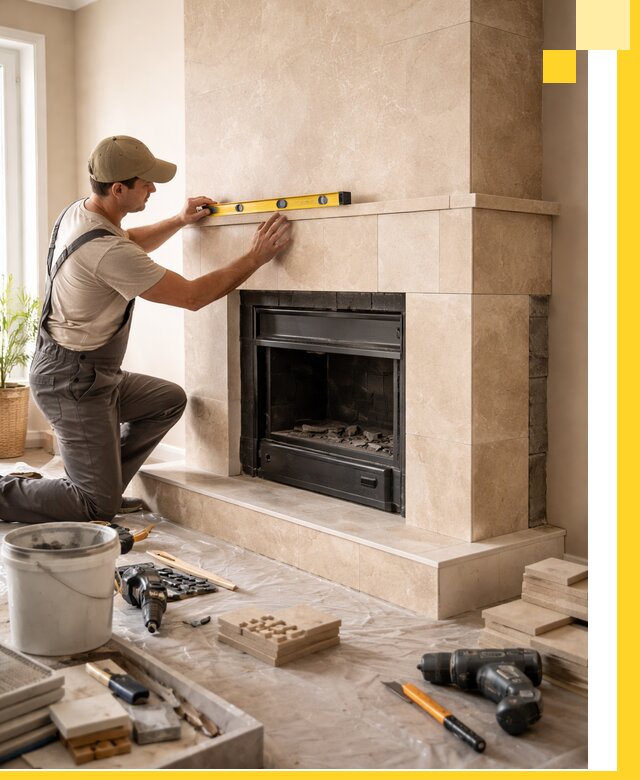 Установка и монтаж каминов в частном доме под ключ в Мариинске