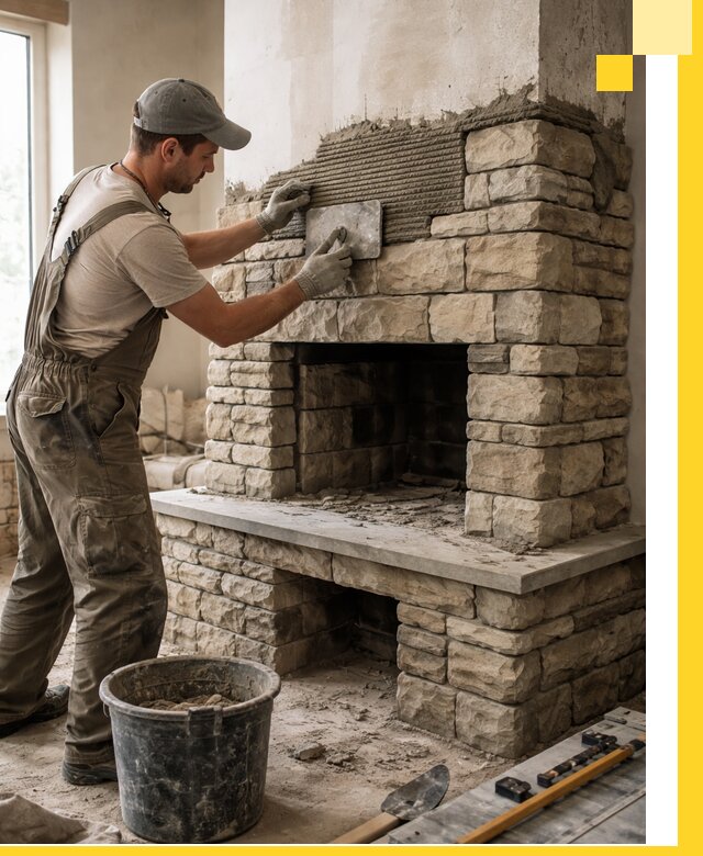 Строительство каминов под ключ в Мариинске от проектирования до монтажа