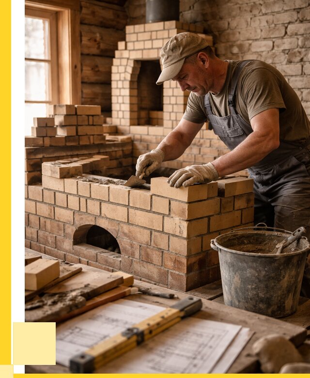 Кладка печей из кирпича в Мариинске цены от 30594 р. - ЭриданМрн