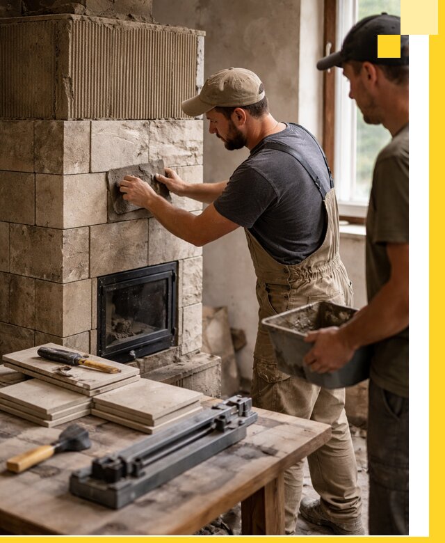 Профессиональная облицовка печей в Мариинске: керамика и камень