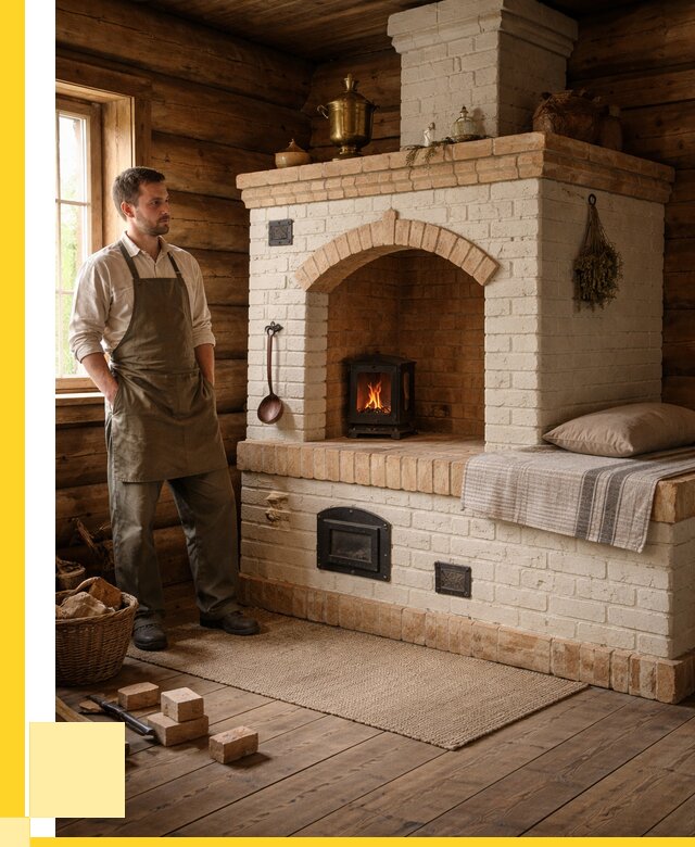 Русские печи с лежанкой под ключ в Мариинске от 152970 р. ЭриданМрн