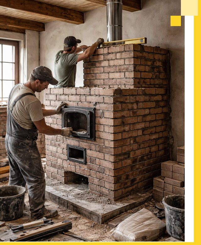 Печи для загородного дома под ключ в Мариинске — монтаж и сервис