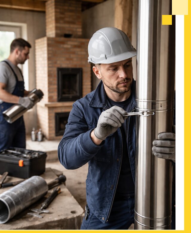 Профессиональный монтаж дымоходов для печей в Мариинске