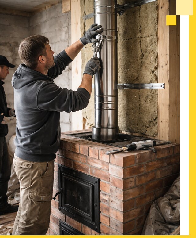 Изготовление и монтаж печей и дымоходов под ключ в Мариинске