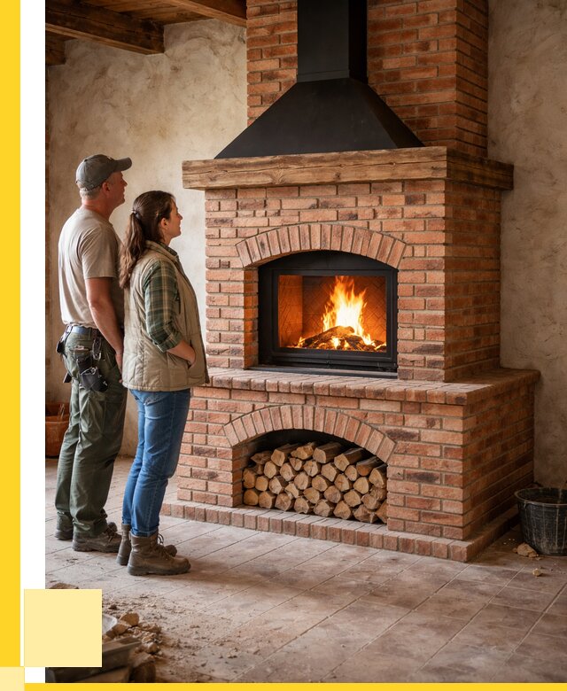 Печи камины из кирпича в Мариинске от 122376 р. | ЭриданМрн