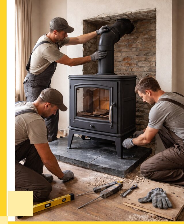 Монтаж печи камина в частном доме в Мариинске от 25495 р. | ЭриданМрн