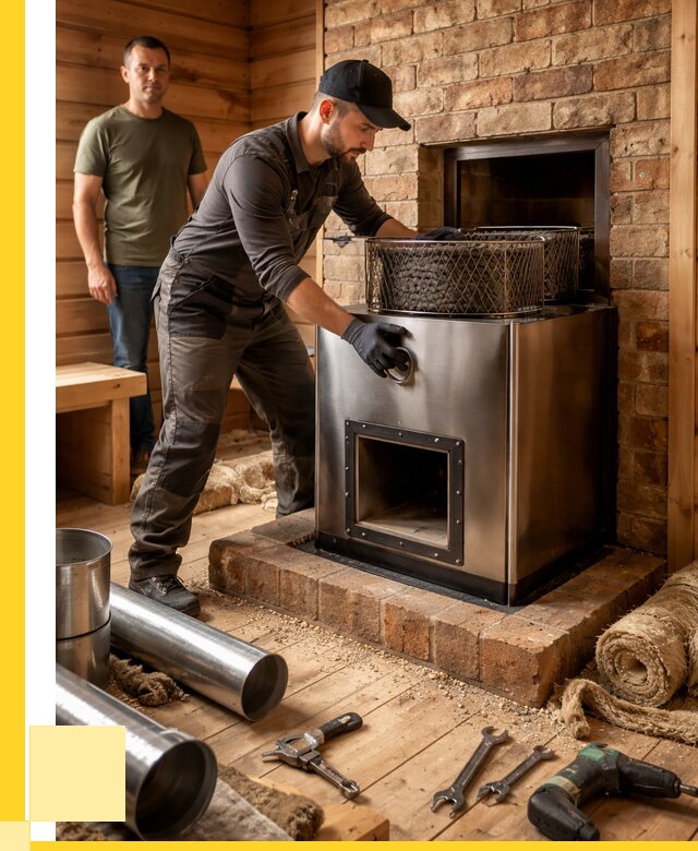 Монтаж банных печей под ключ в Мариинске от 18356 р., ЭриданМрн