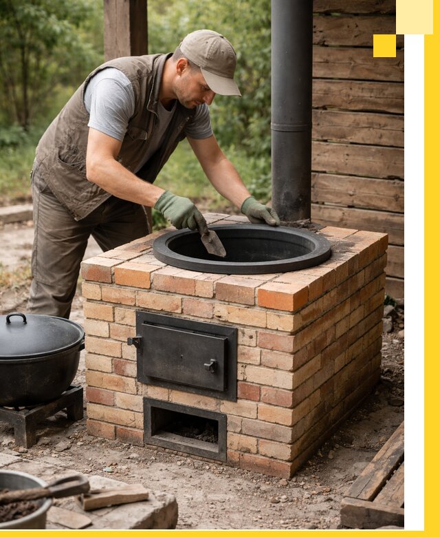 Изготовление и установка печей для казана в Мариинске под ключ