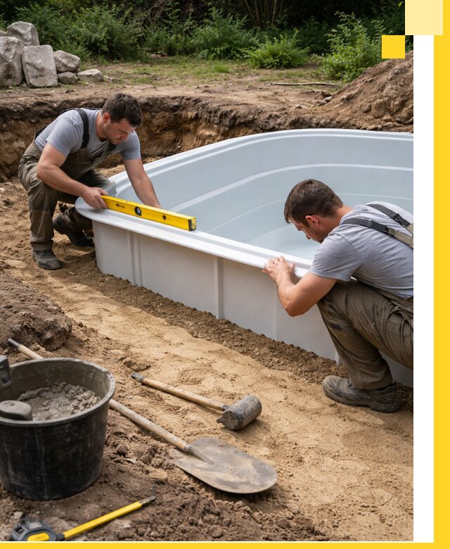 Производство и установка пластиковых бассейнов в Мариинске под ключ