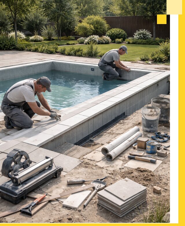 Строительство открытых бассейнов под ключ в Мариинске профессионально