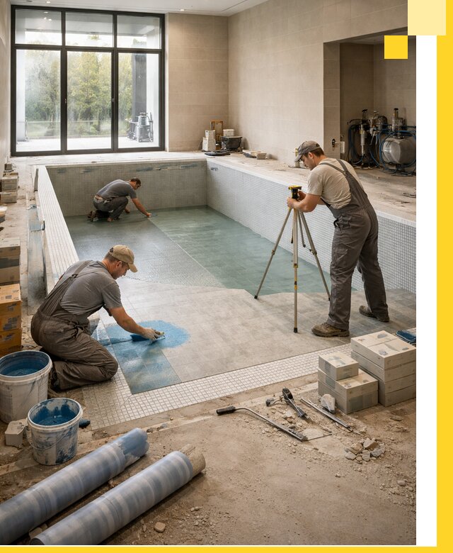 Проект и строительство закрытых бассейнов в Мариинске под ключ