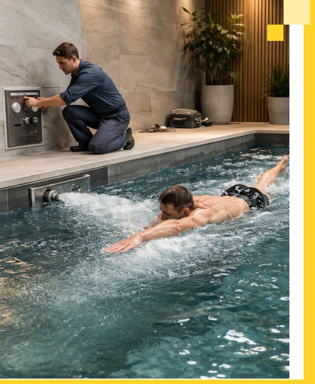 Проектирование и монтаж бассейнов с противотоком в Мариинске