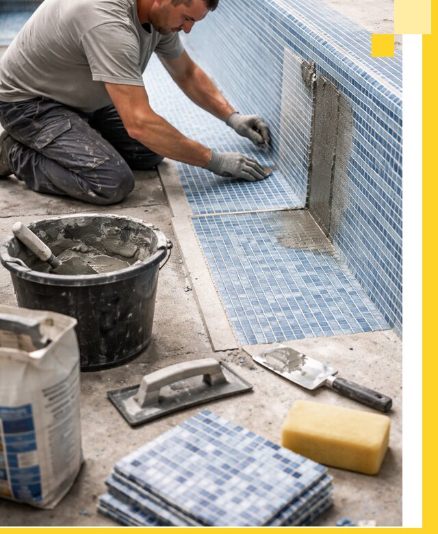 Укладка и ремонт мозаики для бассейнов под ключ в Мариинске