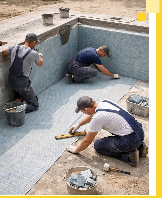 Укладка и установка плитки для бассейнов под ключ в Мариинске