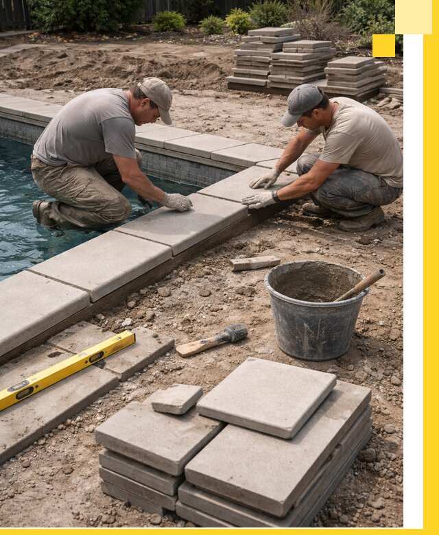 Установка и изготовление копингового камня для бассейнов в Мариинске