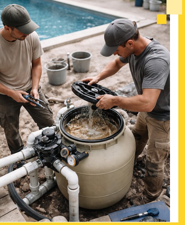 Установка и обслуживание песочных фильтров для бассейнов в Мариинске