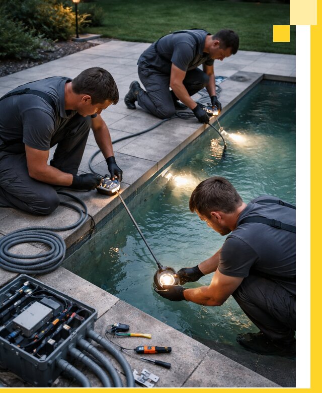 Профессиональное освещение бассейнов в Мариинске: дизайн и монтаж