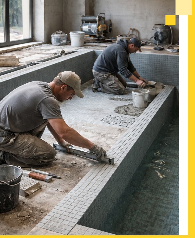 Строительство бассейна в частном доме в Мариинске под ключ