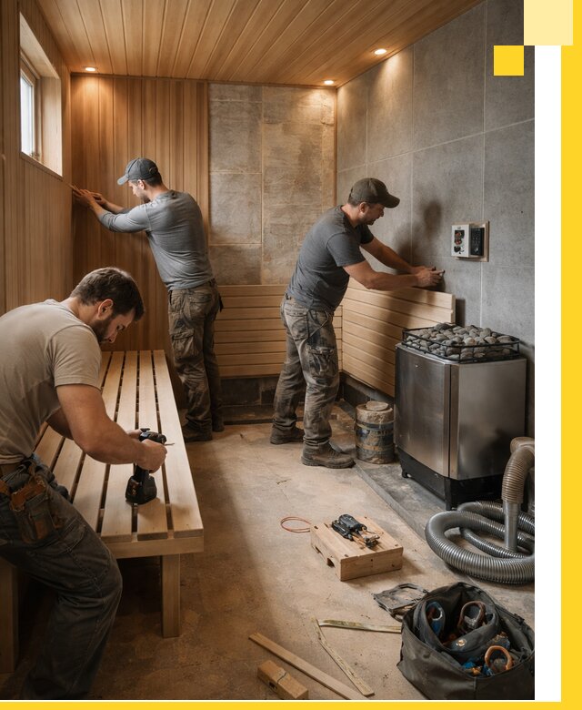Сауны под ключ в Мариинске, проектирование, строительство, отделка