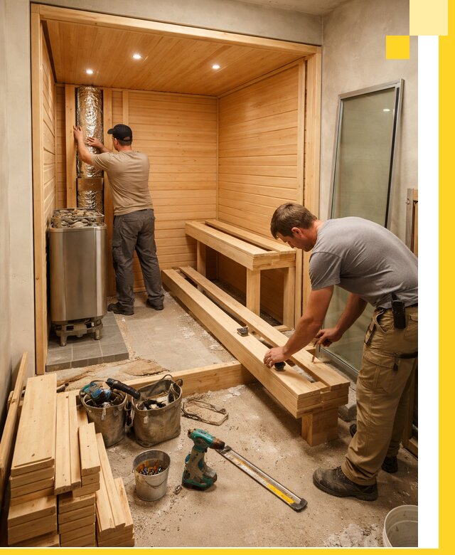 Проектирование и установка домашних саун под ключ в Мариинске