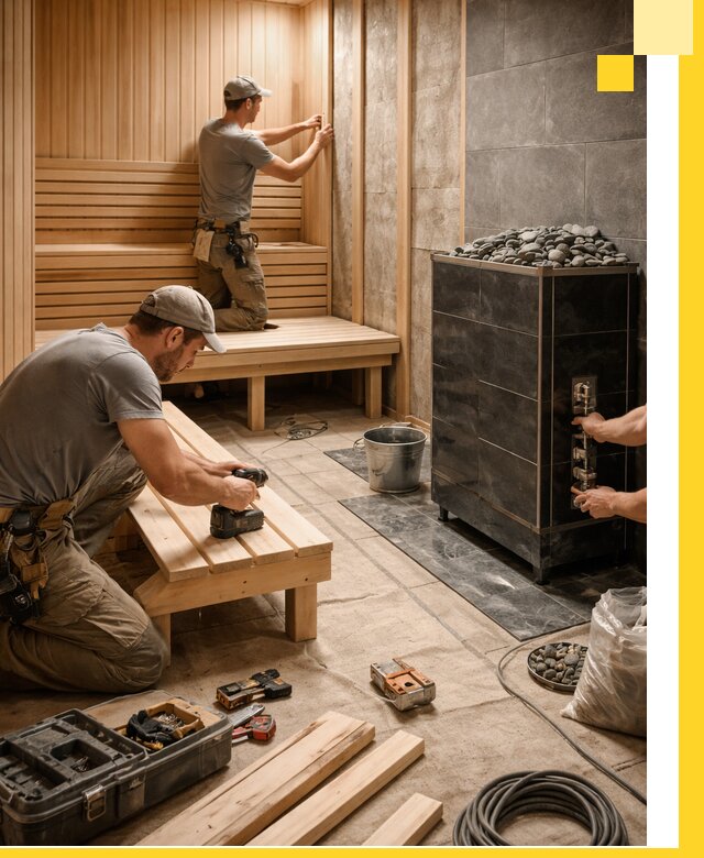 Дизайн и строительство интерьерных саун под ключ в Мариинске