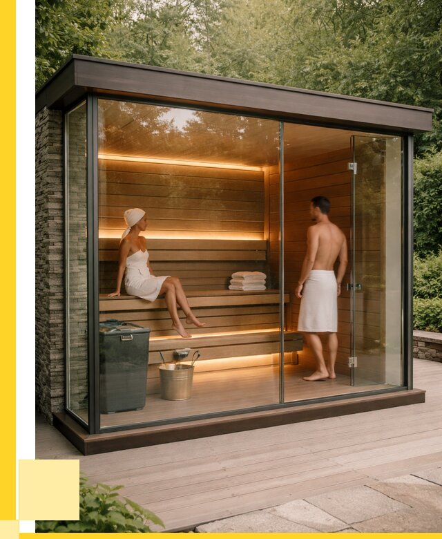 Сауна стеклянная и двери для сауны в Мариинске от 254950 р. | ЭриданМрн