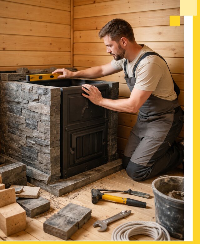 Производство и установка печей для саун под ключ в Мариинске