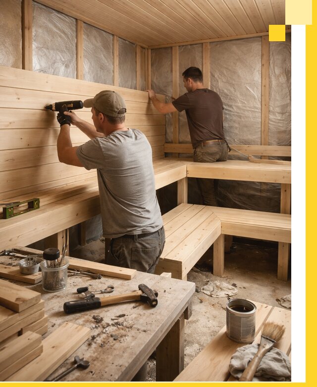 Профессиональная отделка бань и саун под ключ в Мариинске