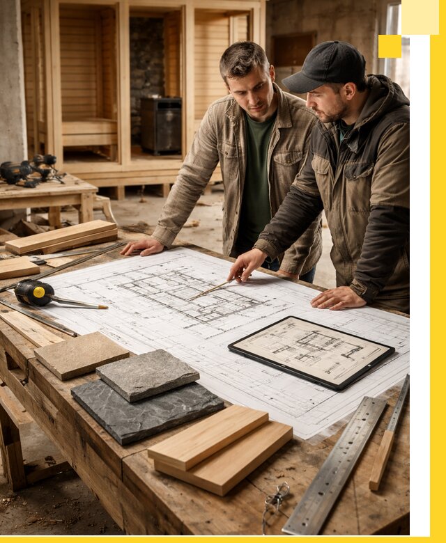 Проекты бань под ключ и планы строительства в Мариинске