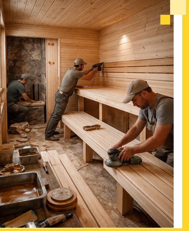 Профессиональная отделка бань в Мариинске под ключ, с гарантией