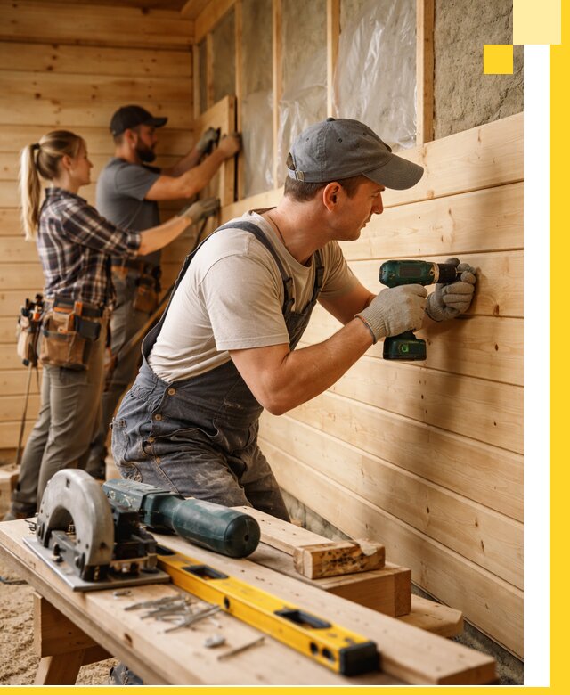 Обшивка бань под ключ в Мариинске: отделка стен и потолков