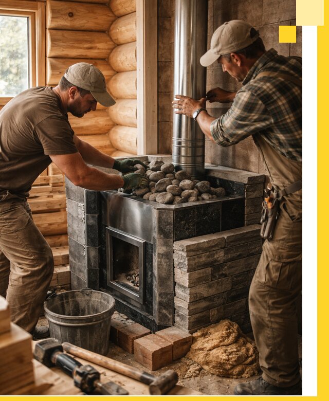 Строительство и отделка русских бань под ключ в Мариинске