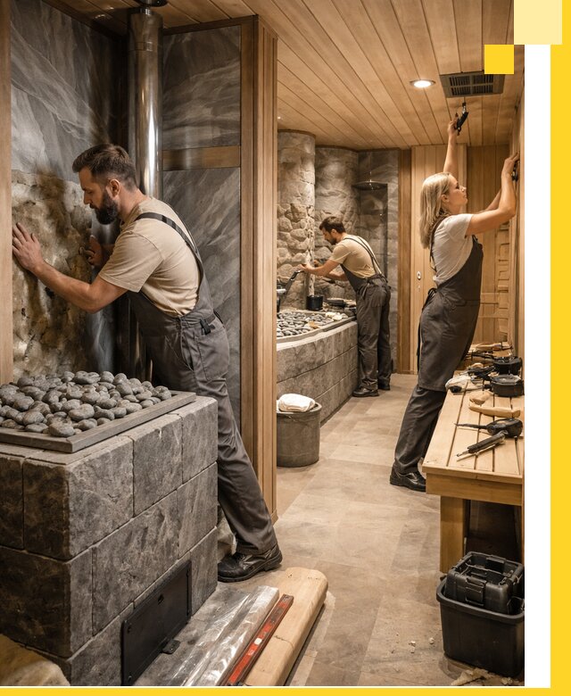 Строительство бань и SPA процедур в Мариинске под ключ и отделкой