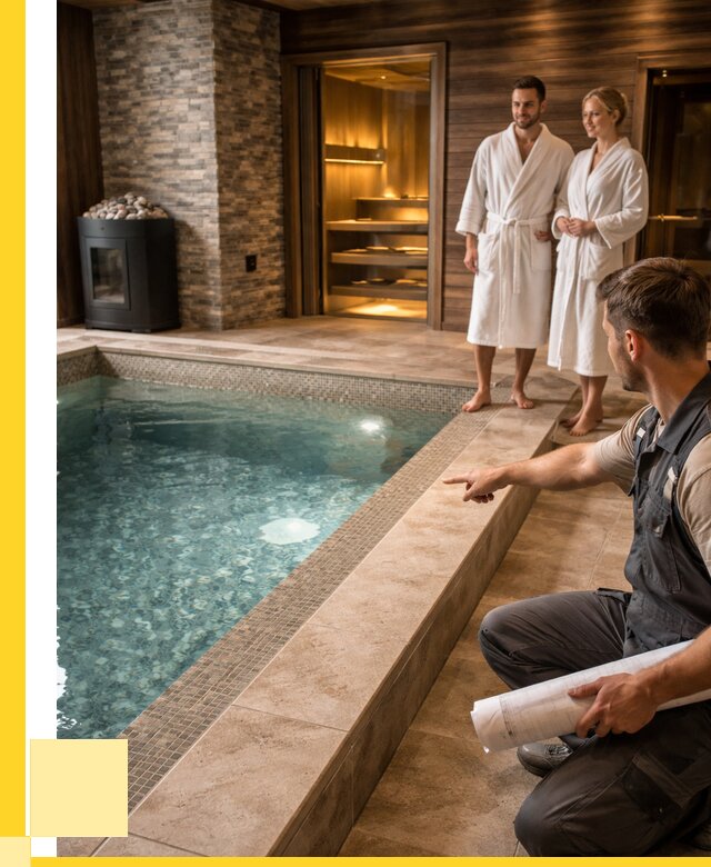 Проект бани с бассейном под ключ в Мариинске от 66287 р. | ЭриданМрн