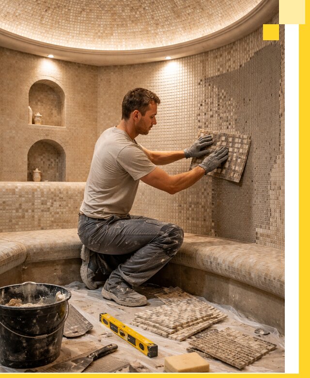 Устройство и монтаж домашнего хамама под ключ в Мариинске