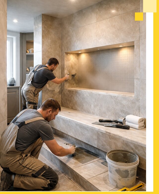 Профессиональное строительство хамама в квартире в Мариинске