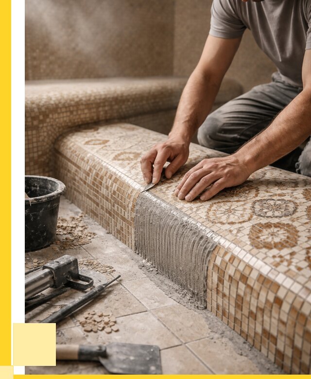 Плитка для хамама под ключ в Мариинске от 3569 р. | ЭриданМрн