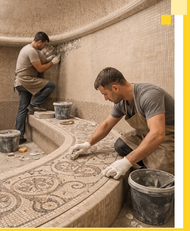 Плитка для хамама в Мариинске, укладка, подбор и поставка