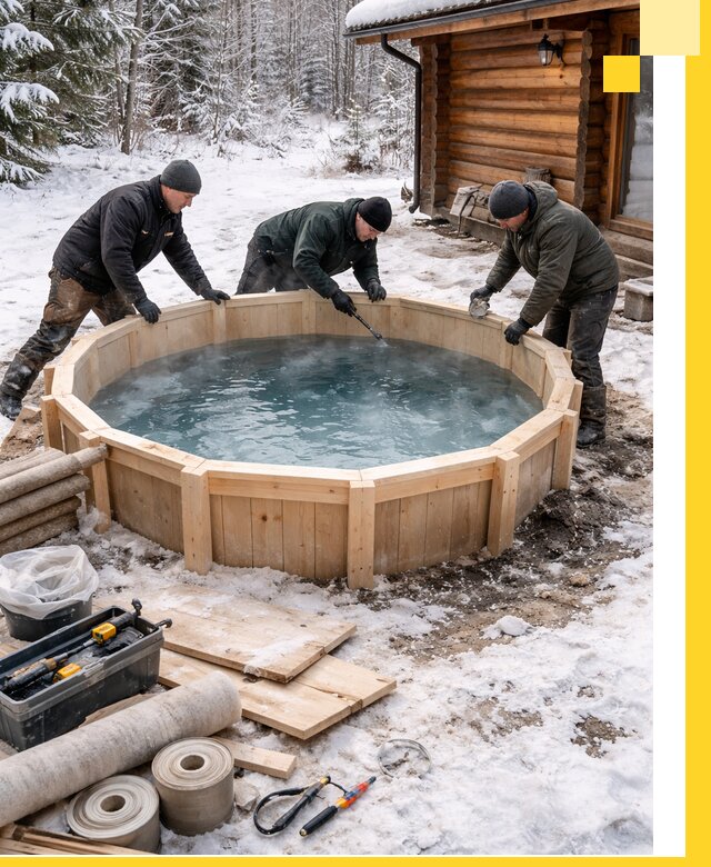 Изготовление и установка ледяных купелей под ключ в Мариинске