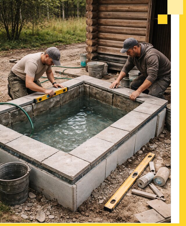 Изготовление и установка холодных купелей под ключ в Мариинске